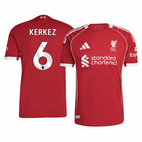 KERKEZ #6 Liverpool Home Player Version Jersey 2025/26