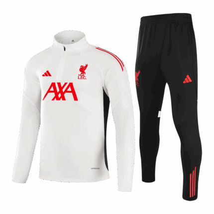 Liverpool 1/4 Zip Tracksuit 2025/26 Kids White