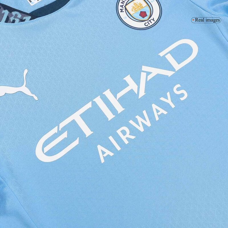 DE BRUYNE #17 Manchester City Home Authentic Soccer Jersey 2024/25 - UCL
