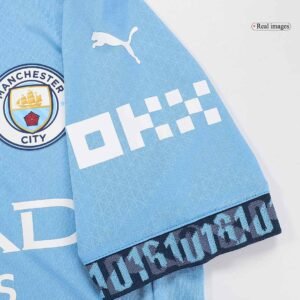 DE BRUYNE #17 Manchester City Home Authentic Soccer Jersey 2024/25 - UCL