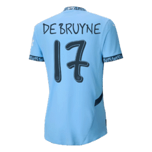 DE BRUYNE #17 Manchester City Home Authentic Soccer Jersey 2024/25 - UCL