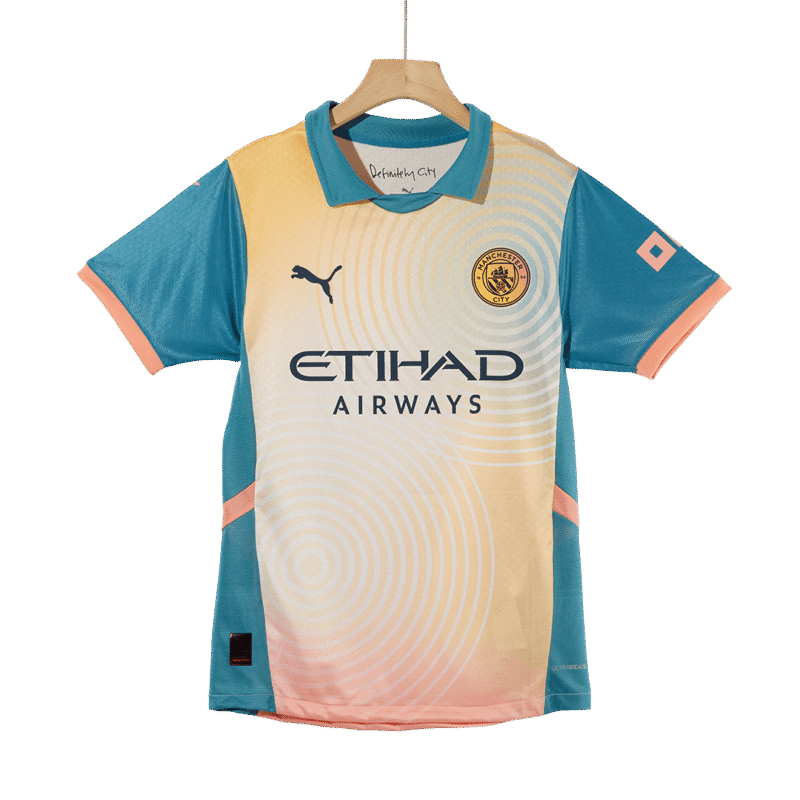 HAALAND #9 Manchester City Fourth Away Authentic Soccer Jersey 2024/25- Definitely City (UCL)