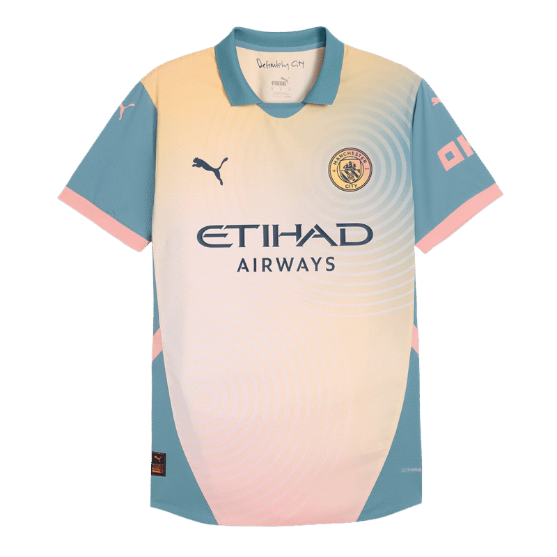 RODRIGO #16 Manchester City Fourth Away Authentic Soccer Jersey 2024/25- Definitely City (UCL)