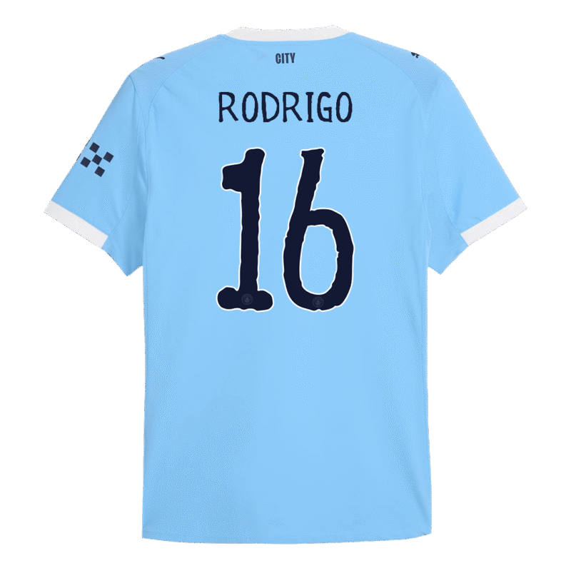 RODRIGO #16 Manchester City Home Authentic Soccer Jersey 2025/26 - Club World Cup