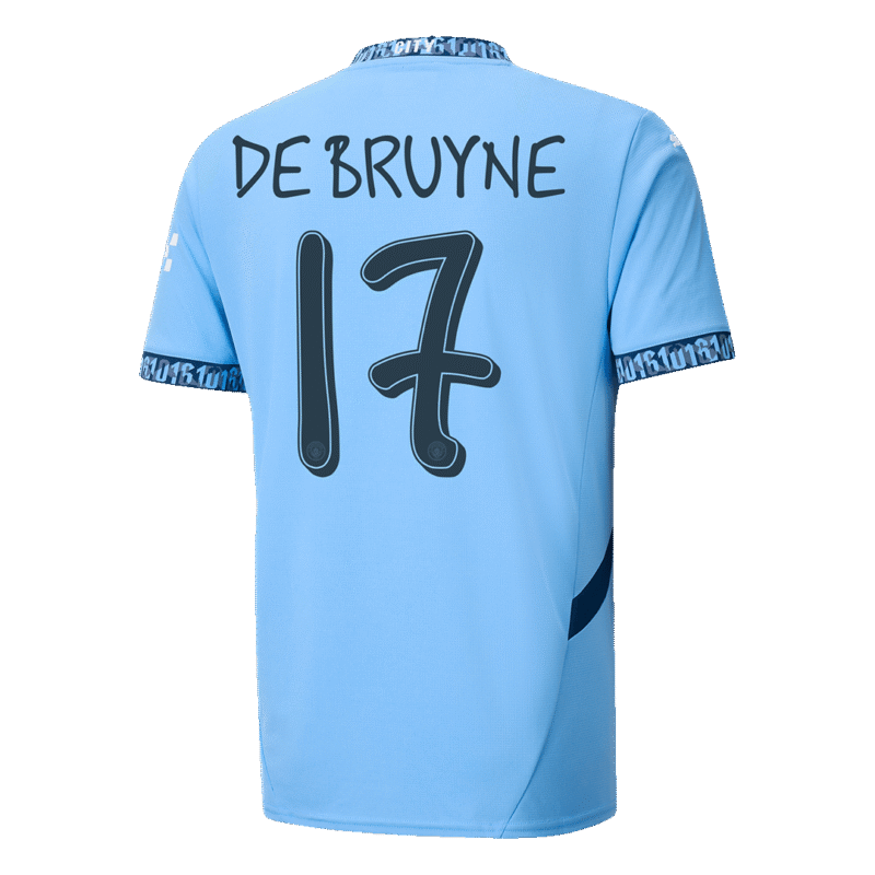 DE BRUYNE #17 Manchester City Home Soccer Jersey 2024/25 - UCL