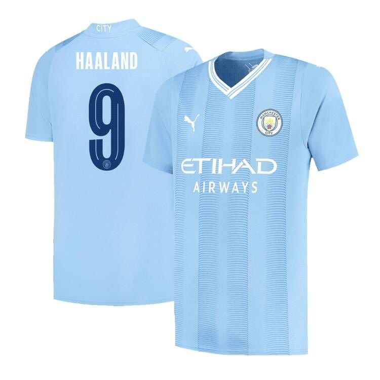 HAALAND #9 Manchester City Home Jersey 2023/24 - UCL