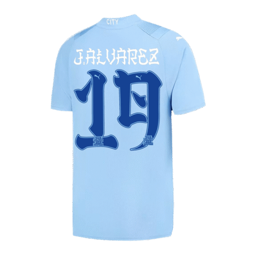 J.ALVAREZ #19 Manchester City Japanese Tour Printing Home Jersey 2023/24