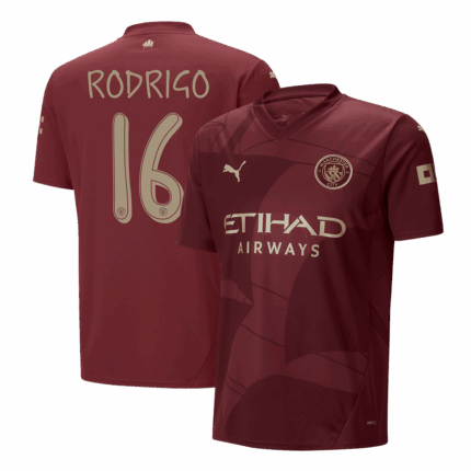 RODRIGO #16 Manchester City Third Away Soccer Jersey -UCL