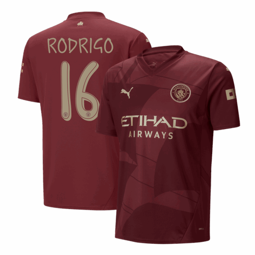 RODRIGO #16 Manchester City Third Away Soccer Jersey -UCL