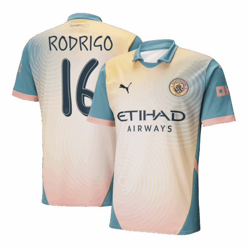 RODRIGO #16 Manchester City Fourth Away Soccer Jersey