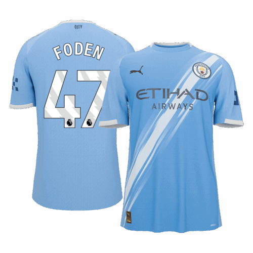 FODEN #47 Manchester City Home Soccer Jersey 2025/26