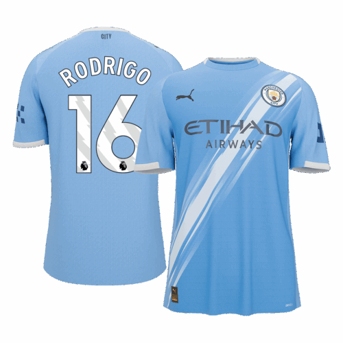 RODRIGO #16 Manchester City Home Soccer Jersey 2025/26