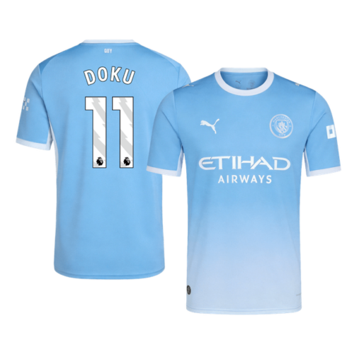 DOKU #11 Manchester City Home Soccer Jersey 2026/27