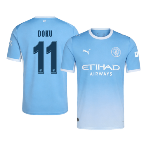 DOKU #11 Manchester City Home Soccer Jersey 2026/27 -UCL