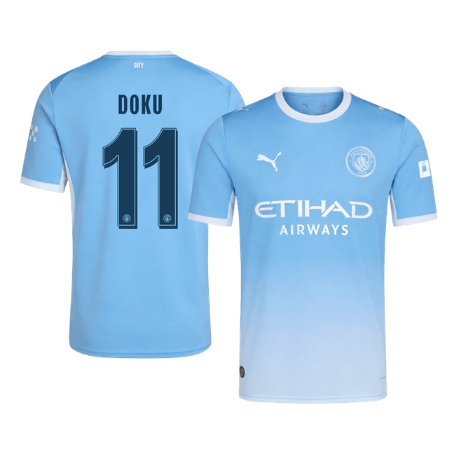 732535_1 DOKU #11 Manchester City Home Soccer Jersey 2026/27 -UCL