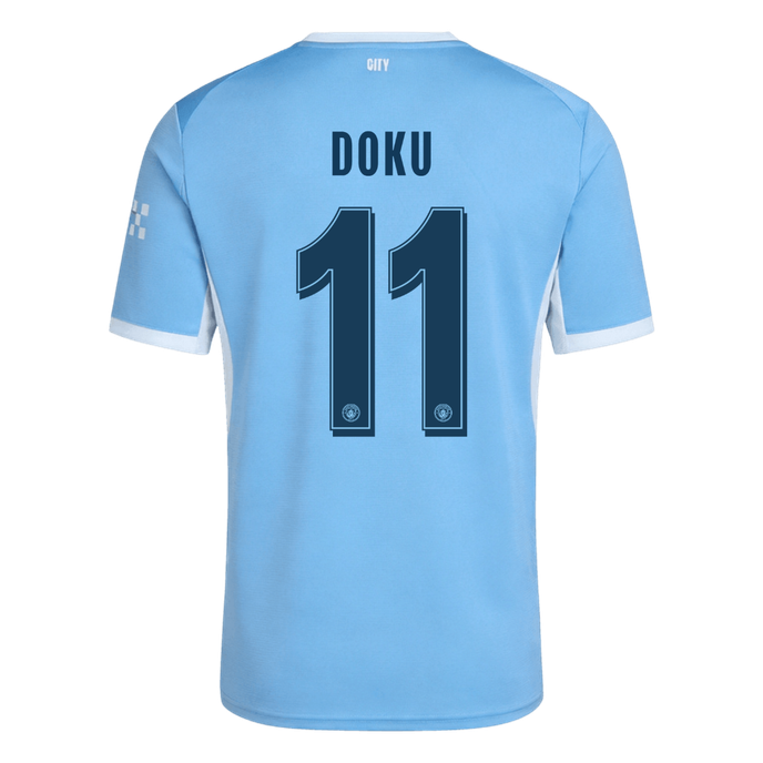 732535_2 DOKU #11 Manchester City Home Soccer Jersey 2026/27 -UCL