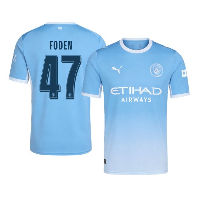 732587_1 FODEN #47 Manchester City Home Soccer Jersey 2026/27 -UCL