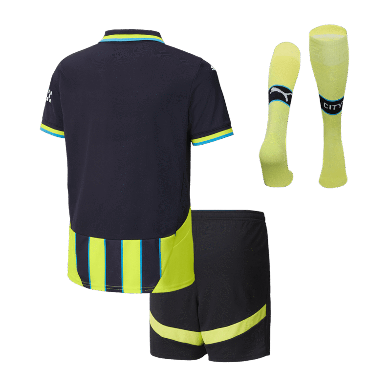 Manchester City Away Kids Soccer Jerseys Full Kit 2024/25