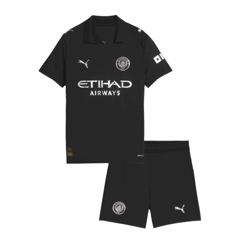 Manchester City Away Kids Soccer Jerseys Kit 2025/26