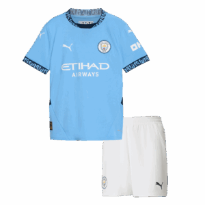 Manchester City Home Kids Soccer Jerseys Kit