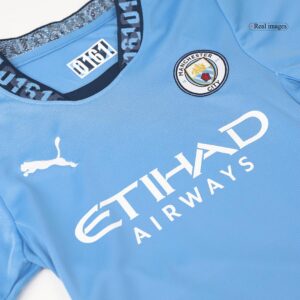 Manchester City Home Kids Soccer Jerseys Kit - Image 12