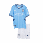 Manchester City Home Kids Soccer Jerseys Kit