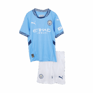 Manchester City Home Kids Soccer Jerseys Kit - Image 3