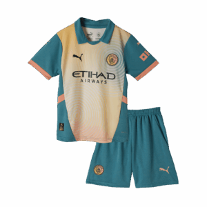 Manchester City Fourth Away Kids Soccer Jerseys Kit - Image 3