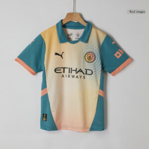 Manchester City Fourth Away Kids Soccer Jerseys Kit - Image 4