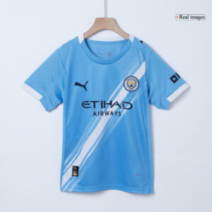 Manchester City Home Kids Soccer Jerseys Kit 2025/26 - Image 4