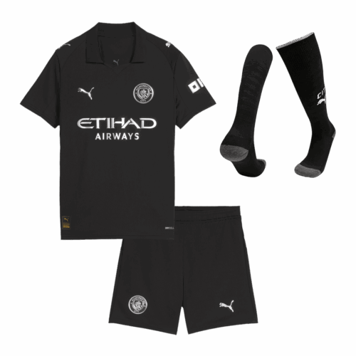 Manchester City Away Kids Soccer Jerseys Full Kit 2025/26