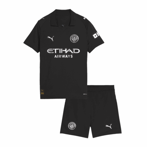 Manchester City Away Kids Soccer Jerseys Kit 2025/26