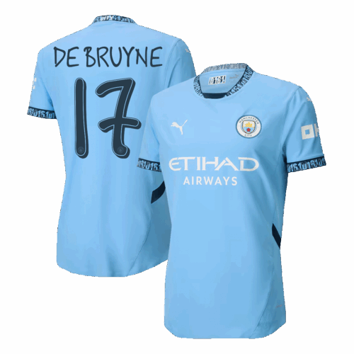 DE BRUYNE #17 Manchester City Home Player Version Jersey - UCL
