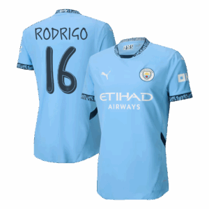 RODRIGO #16 Manchester City Home Player Version Jersey - UCL