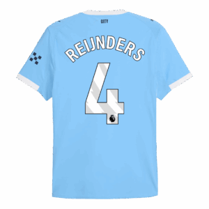 REIJNDERS #4 Manchester City Home Player Version Jersey 2025/26 - Image 3