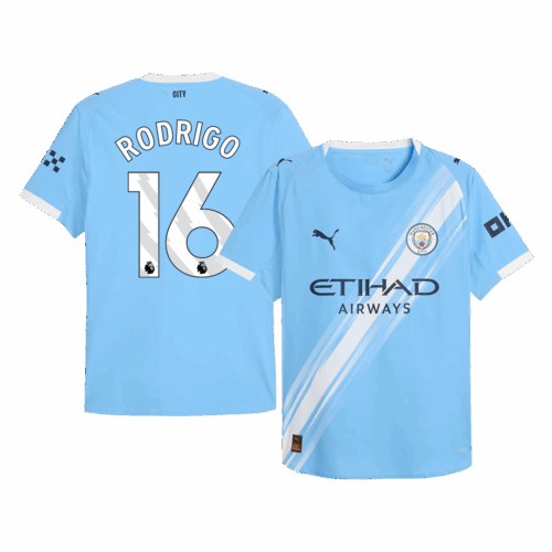 RODRIGO #16 Manchester City Home Player Version Jersey 2025/26