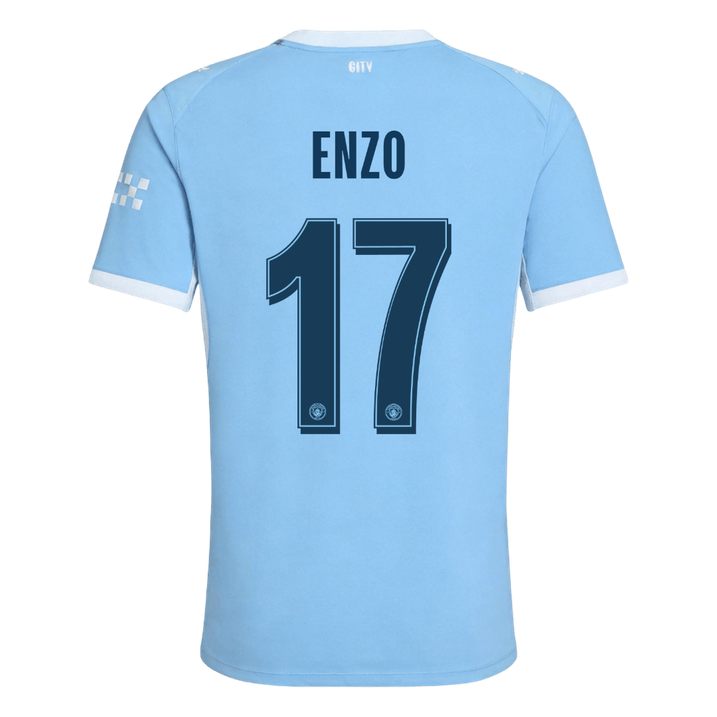 734180_2 ENZO #17 Manchester City Home Player Version Jersey 2026/27 - UCL