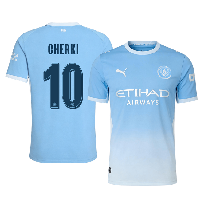 734286_1 CHERKI #10 Manchester City Home Player Version Jersey 2026/27 - UCL