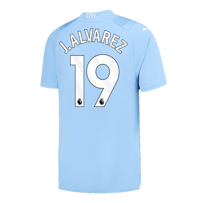 J.ALVAREZ #19 Manchester City Home Soccer Jersey 2023/24