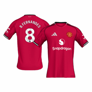 B.FERNANDES #8 Manchester United Home Soccer Jersey 2025/26