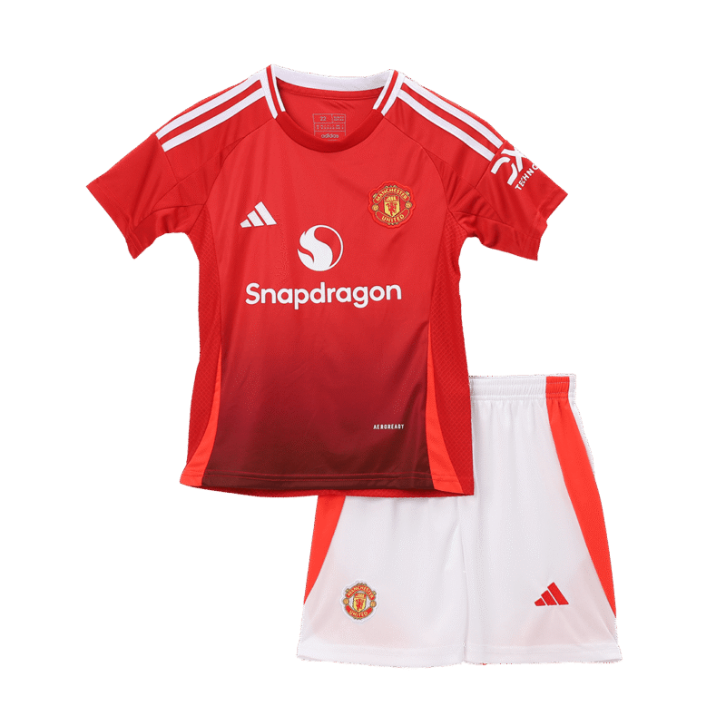 Manchester United Home Kids Soccer Jerseys Kit 2024/25