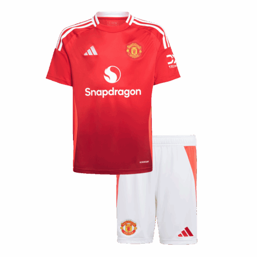 Manchester United Home Kids Soccer Jerseys Kit
