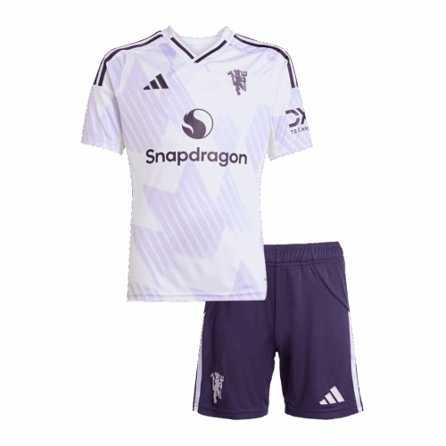Manchester United Away Kids Soccer Jerseys Kit 2025/26