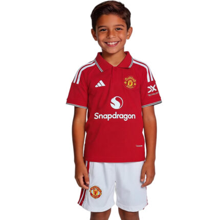 Manchester United Home Kids Soccer Jerseys Kit 2026/27