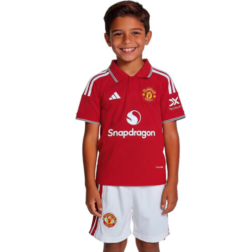 Manchester United Home Kids Soccer Jerseys Kit 2026/27