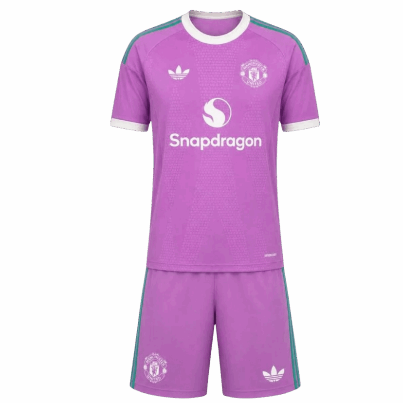 733968_1 Manchester United Goalkeeper Kids Soccer Jerseys Kit 2026/27 Purple