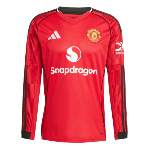 Manchester United Home Long Sleeve Jersey 2025/26