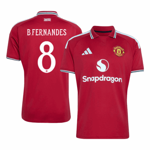 B.FERNANDES #8 Manchester United Home Soccer Jersey 2026/27 -UCL