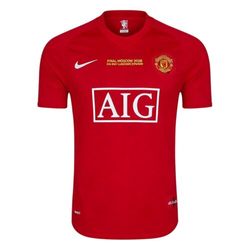 Retro Soccer Jersey Manchester United Home 2007/08 UCL