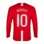 Retro Soccer Jersey ROONEY #10 Manchester United Home Long Sleeve 2007/08 - UCL Final